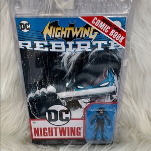 NWT Nightwing Rebirth Comic Book with Figure